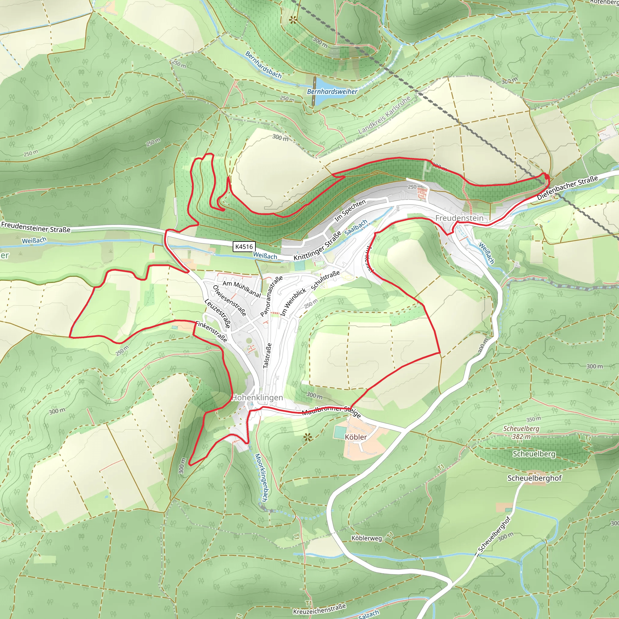 Maulbronner Steige and Hohenklingen mobile static map