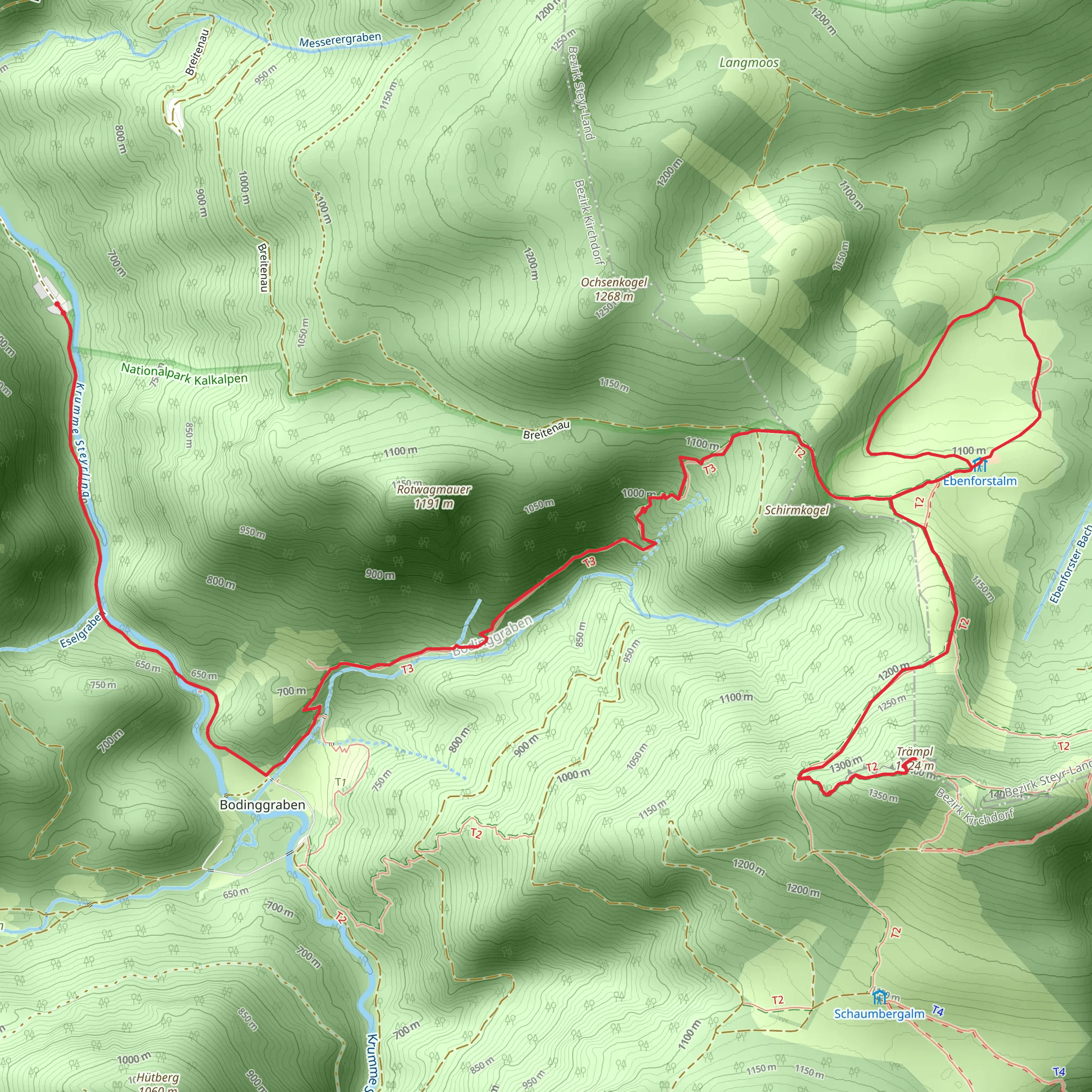 Ebenforstalm - Trämpl mobile static map