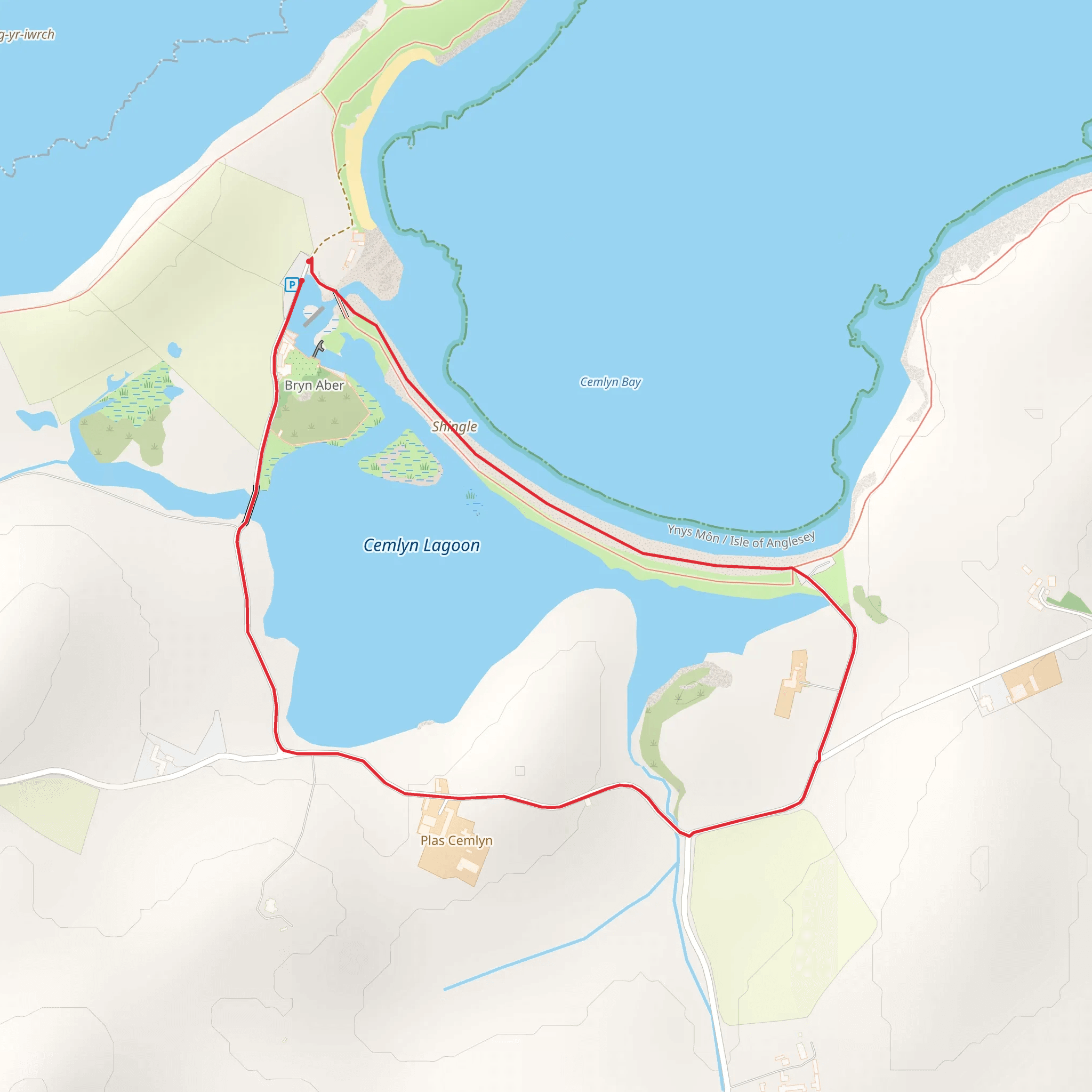 Cemlyn Bay Walk mobile static map