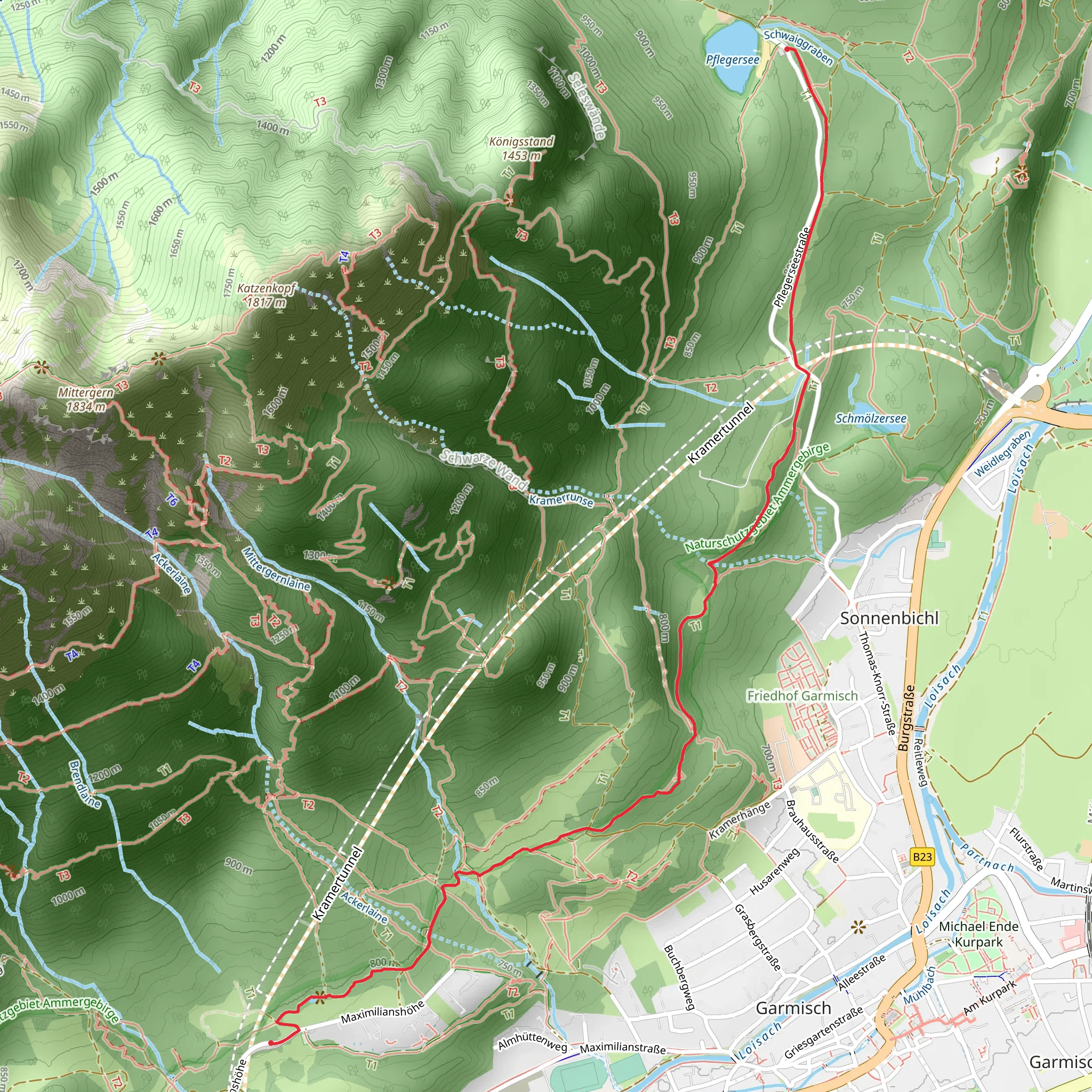 Almhütte to Pflegersee Walk mobile static map