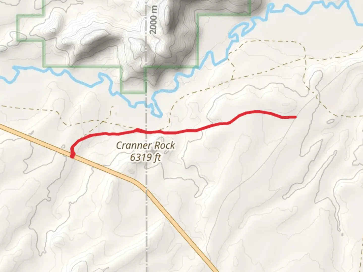 An image depicting the trail Cranner Rock and its surrounding area.