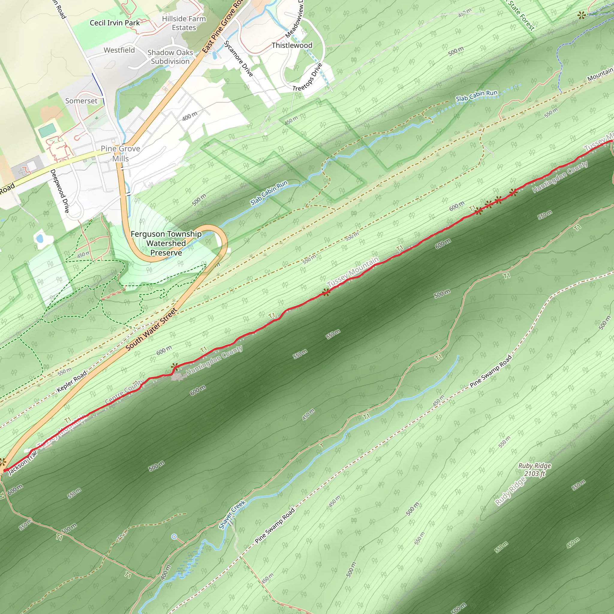 Jackson Trail mobile static map