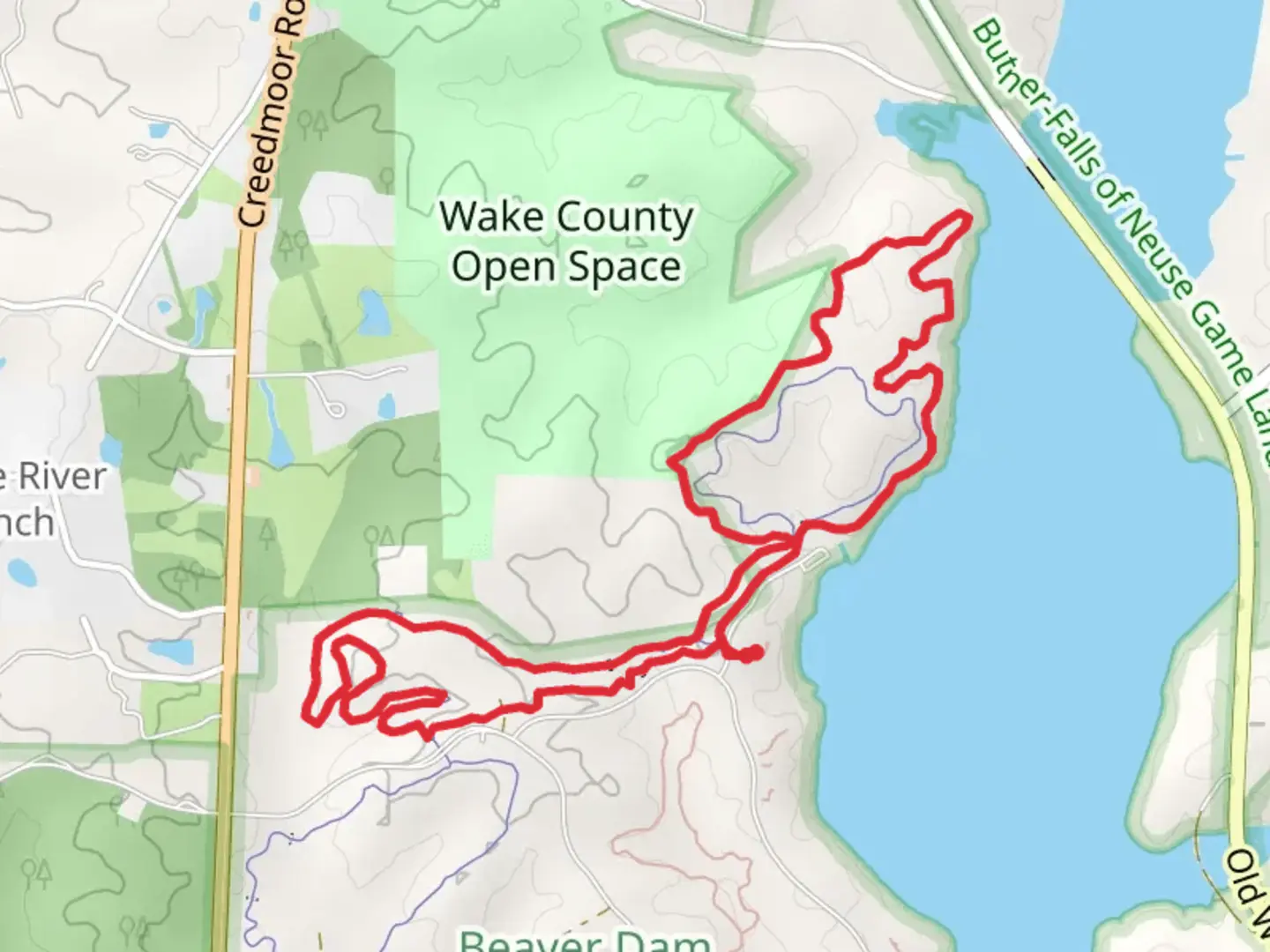 An image depicting the trail West Loop and Outer Loop and its surrounding area.