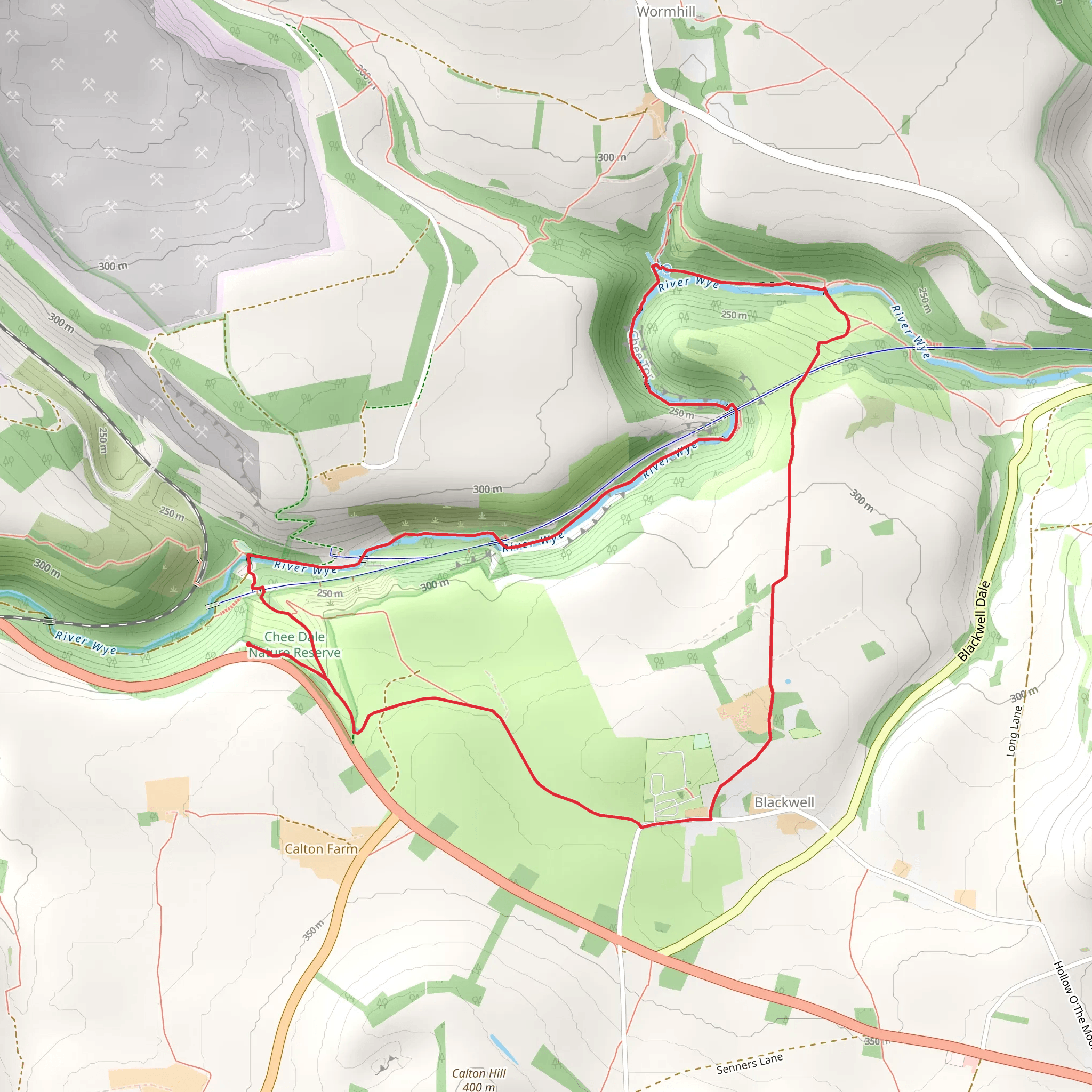 Blackwell and Chee Dale Stepping Stones Loop mobile static map