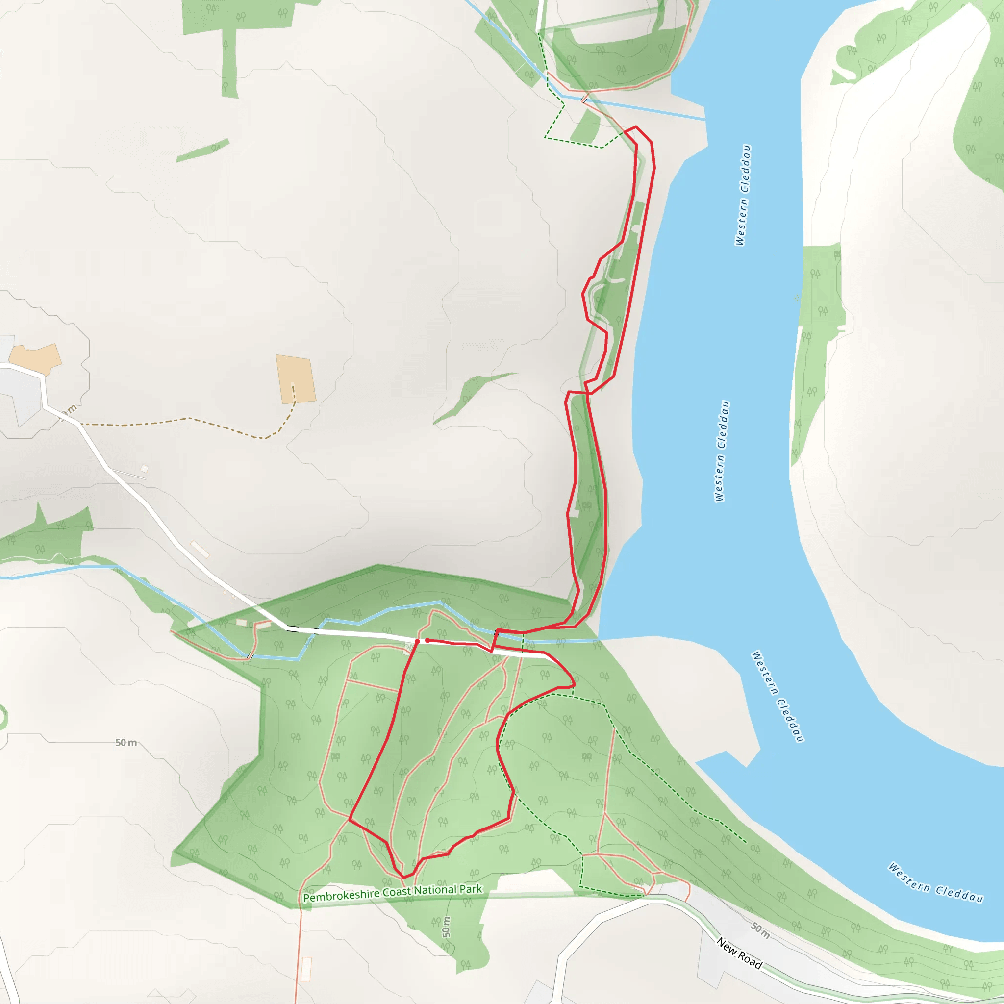 Little Milford Path mobile static map