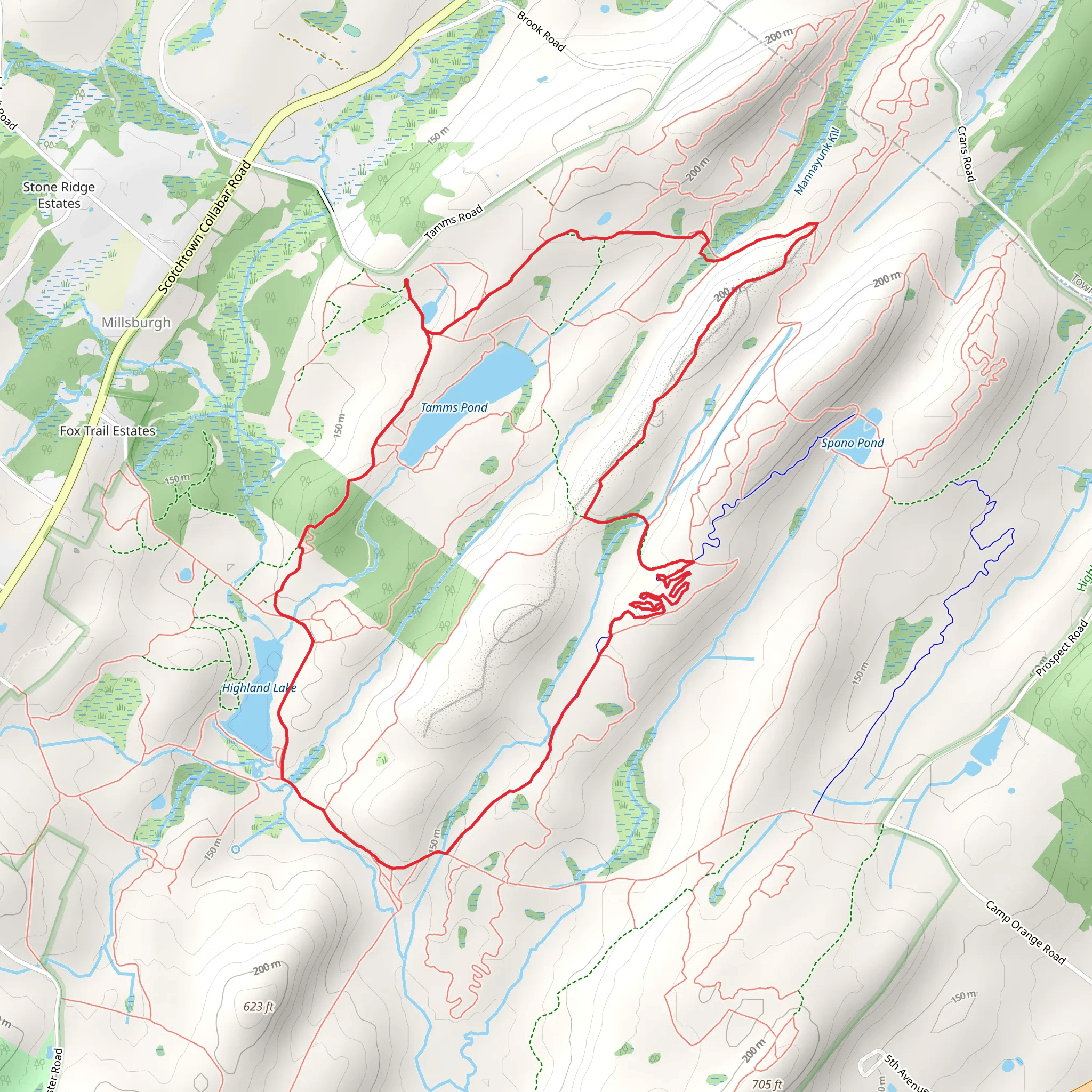Tamms Pond from Tamms Road mobile static map
