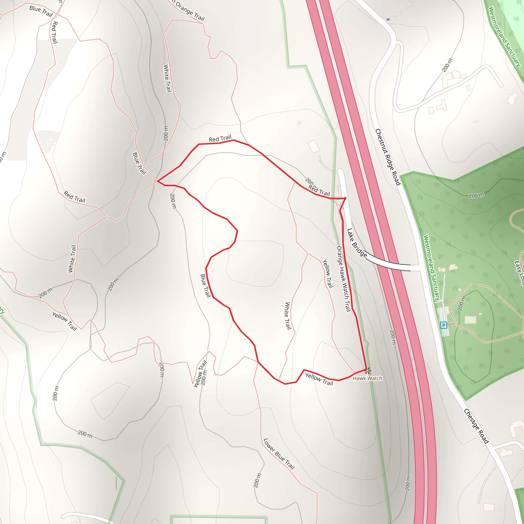 Orange Hawk Watch Trail Loop mobile static map