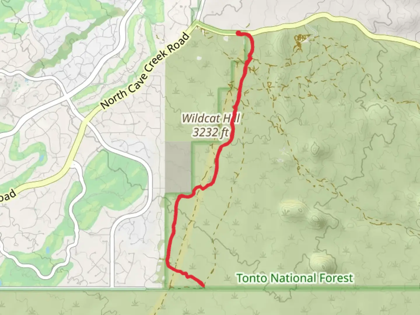 An image depicting the trail Maricopa Trail - Bartlett Dam Road and its surrounding area.