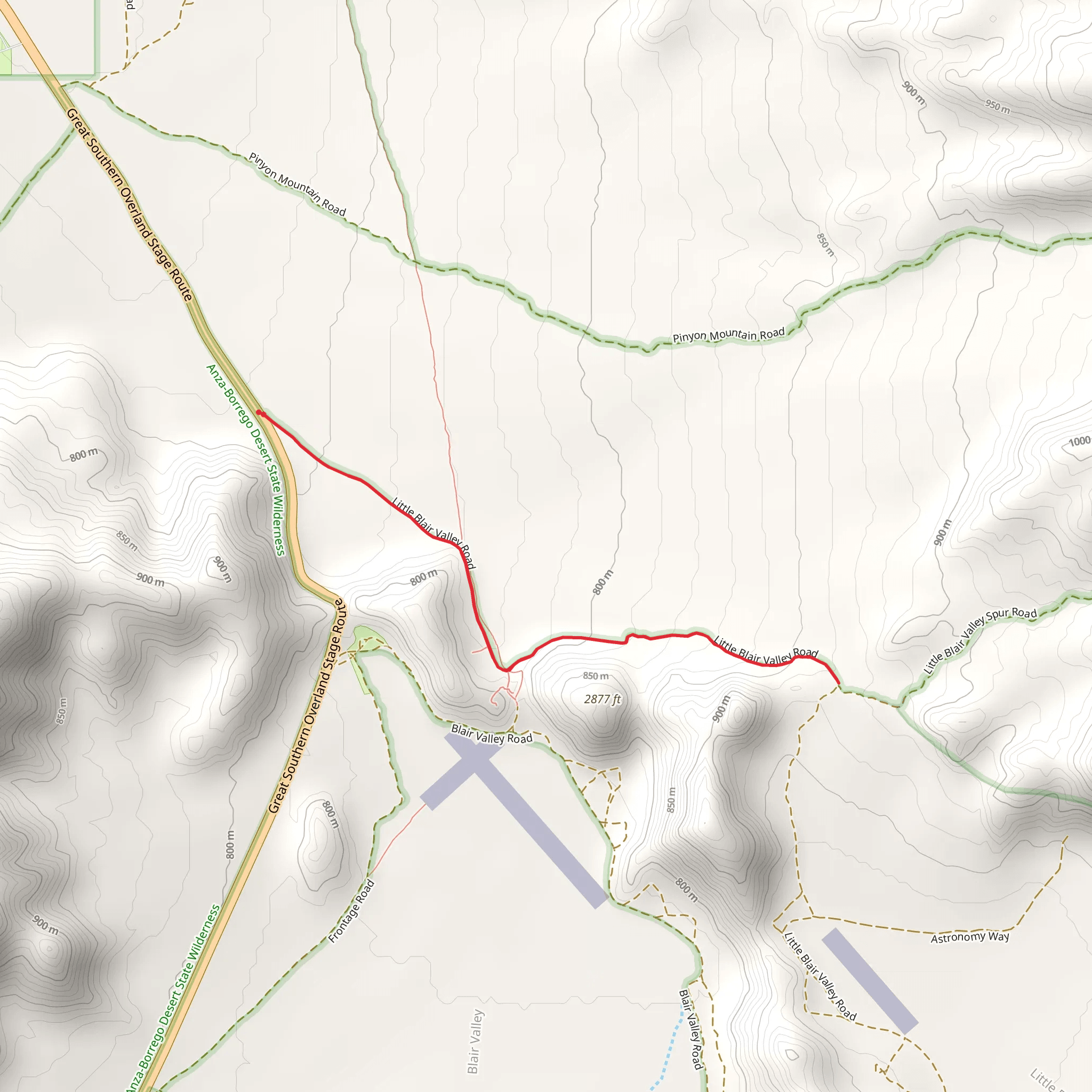 Little Blair Valley Road mobile static map