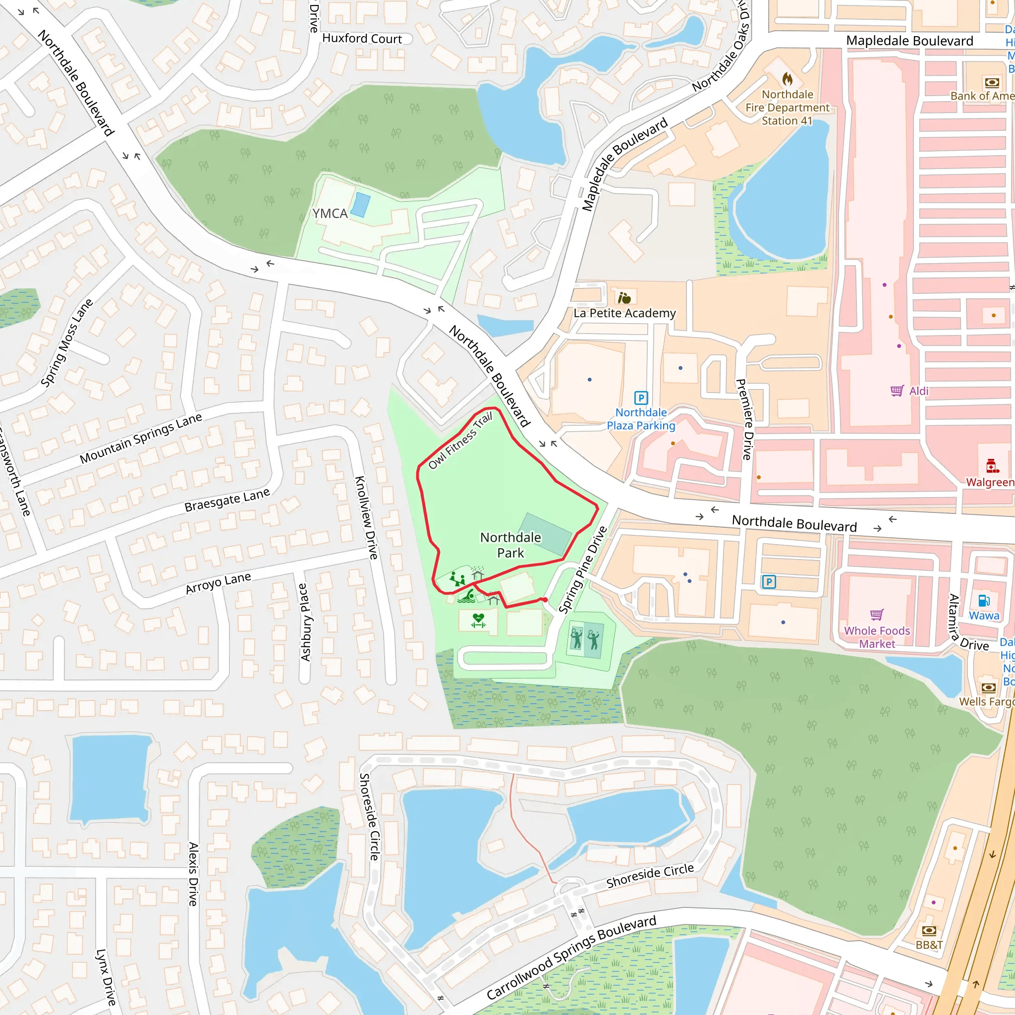 Northdale Park Loop mobile static map