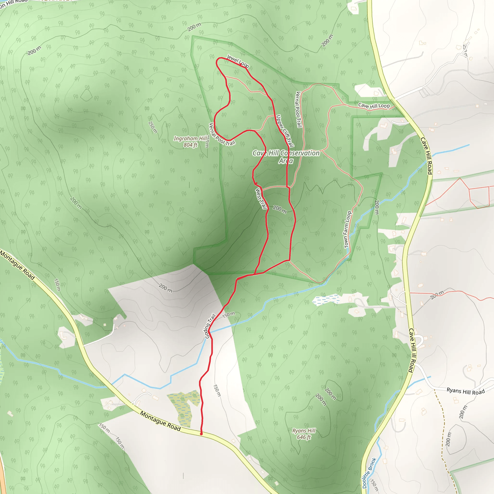 Cave Hill Conservation Area Loop mobile static map
