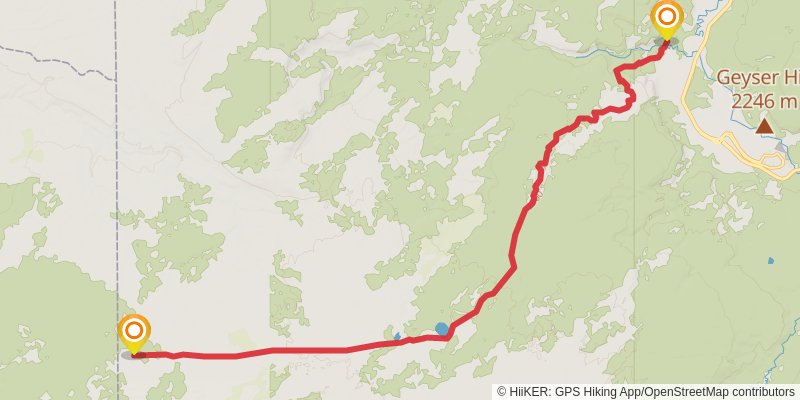 Continental Divide Trail - Wyoming stage 42 Map