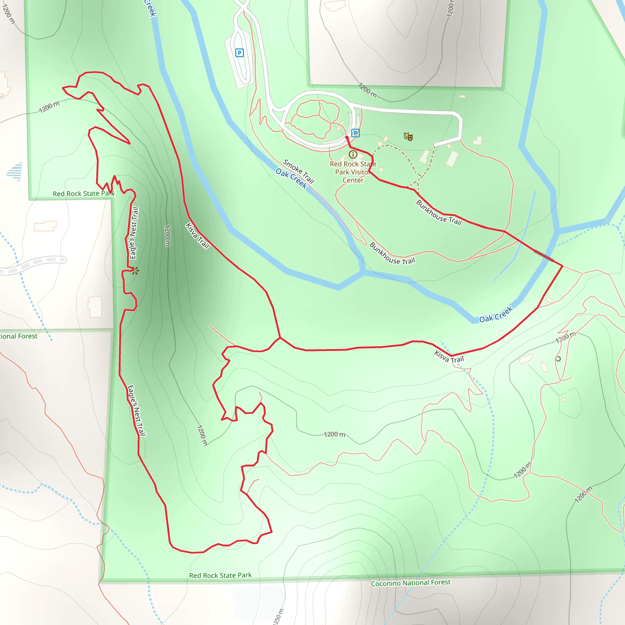 Kisva Trail and Eagle's Nest Trail Loop mobile static map