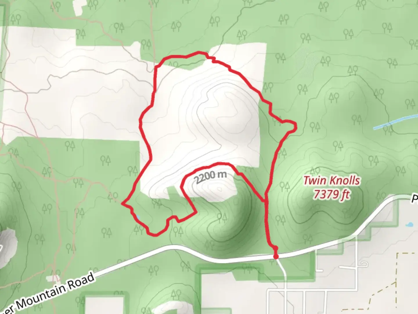 An image depicting the trail Panorama Shortcut Loop Trail and its surrounding area.