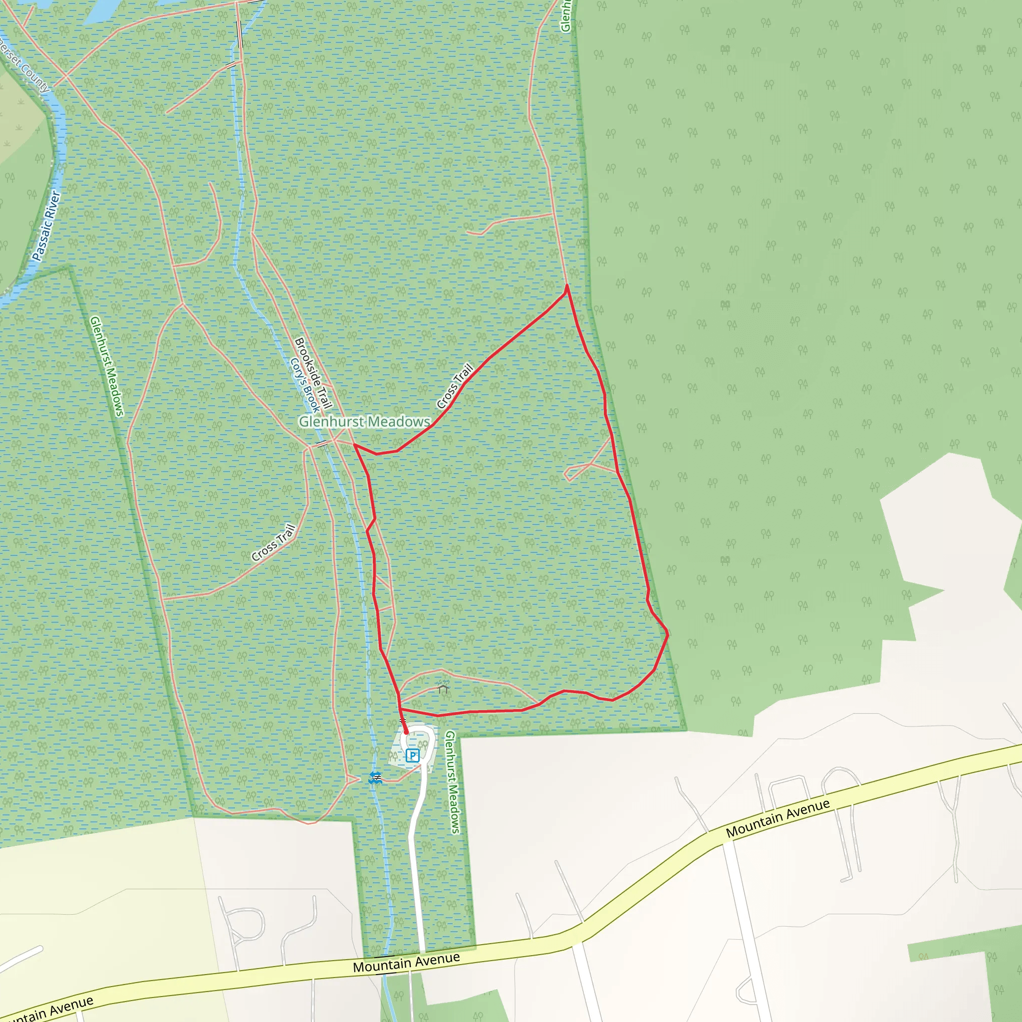 Cory's Brook Loop mobile static map