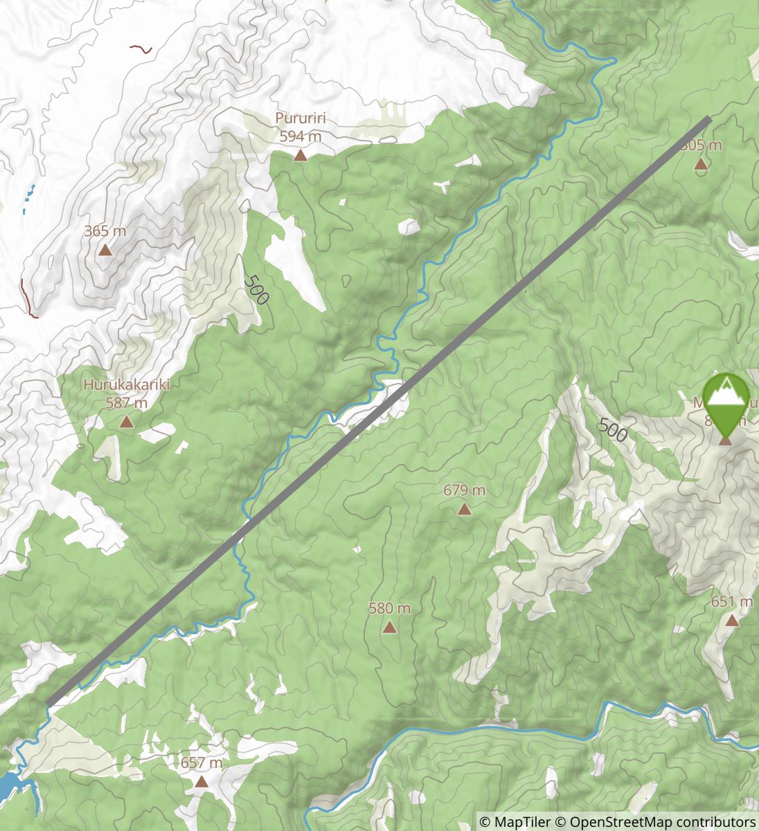 Burtton's Track peak map
