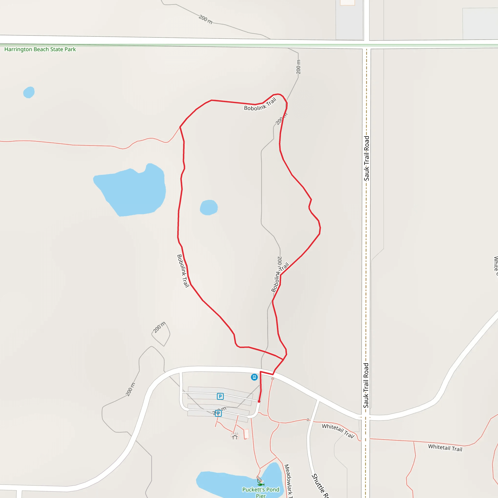 Bobolink Loop Trail mobile static map