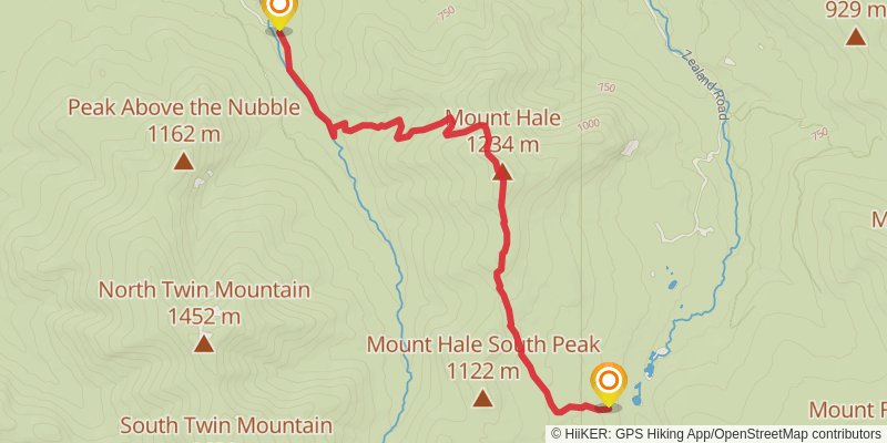 Lend - A - Hand Trail and Mount Hale via North Twin Trail stage 2 Map