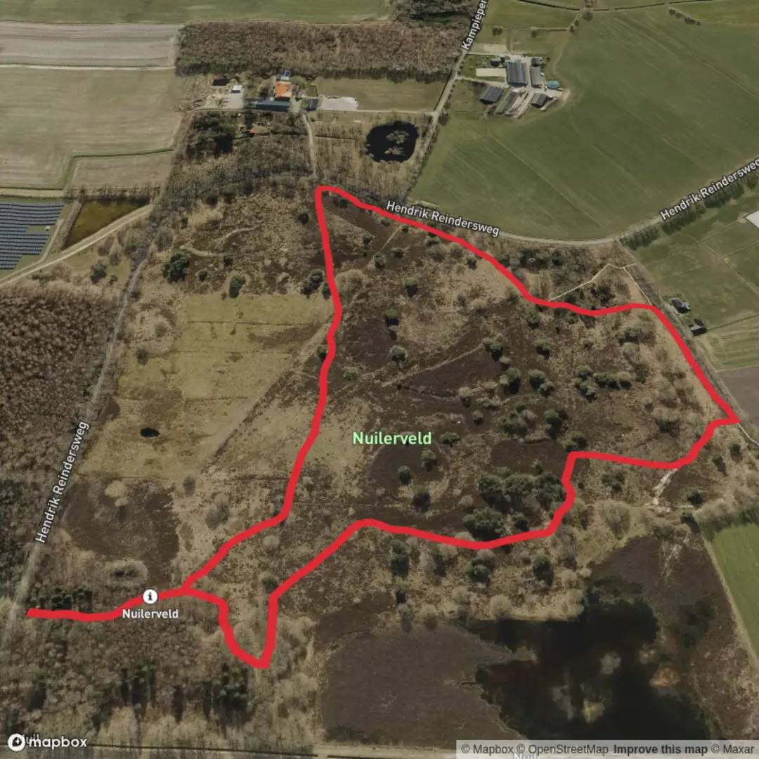 An image depicting the trail Rondwandeling Nuilerveld Loop and its surrounding area.