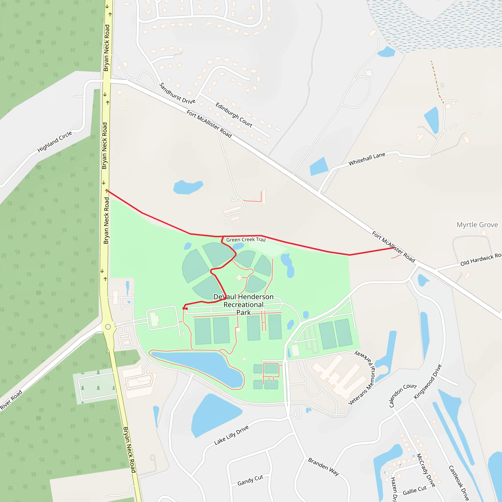 Green Creek Trail mobile static map
