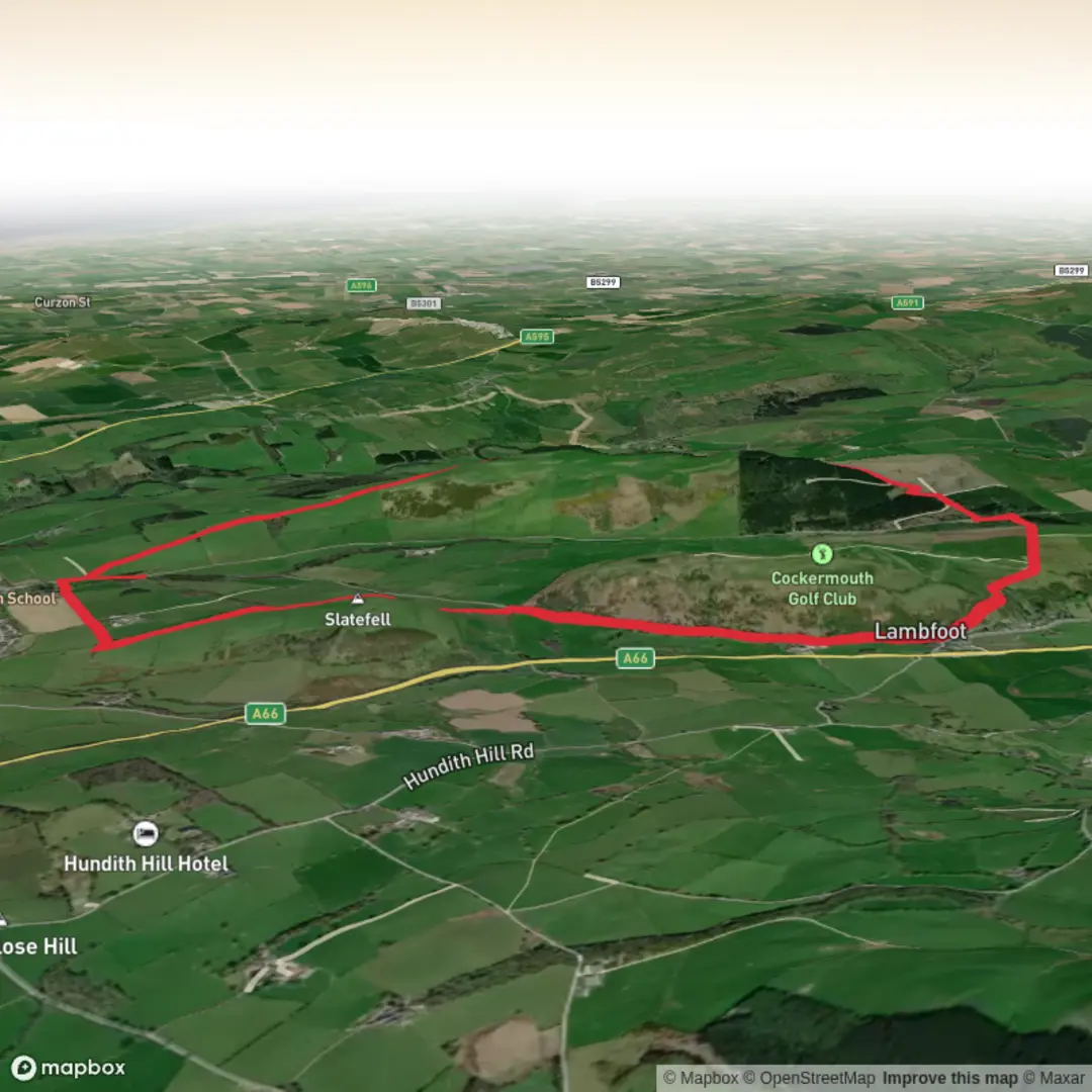 An image depicting the trail Cockermouth, Setmurthy and Watch Hill Circular and its surrounding area.