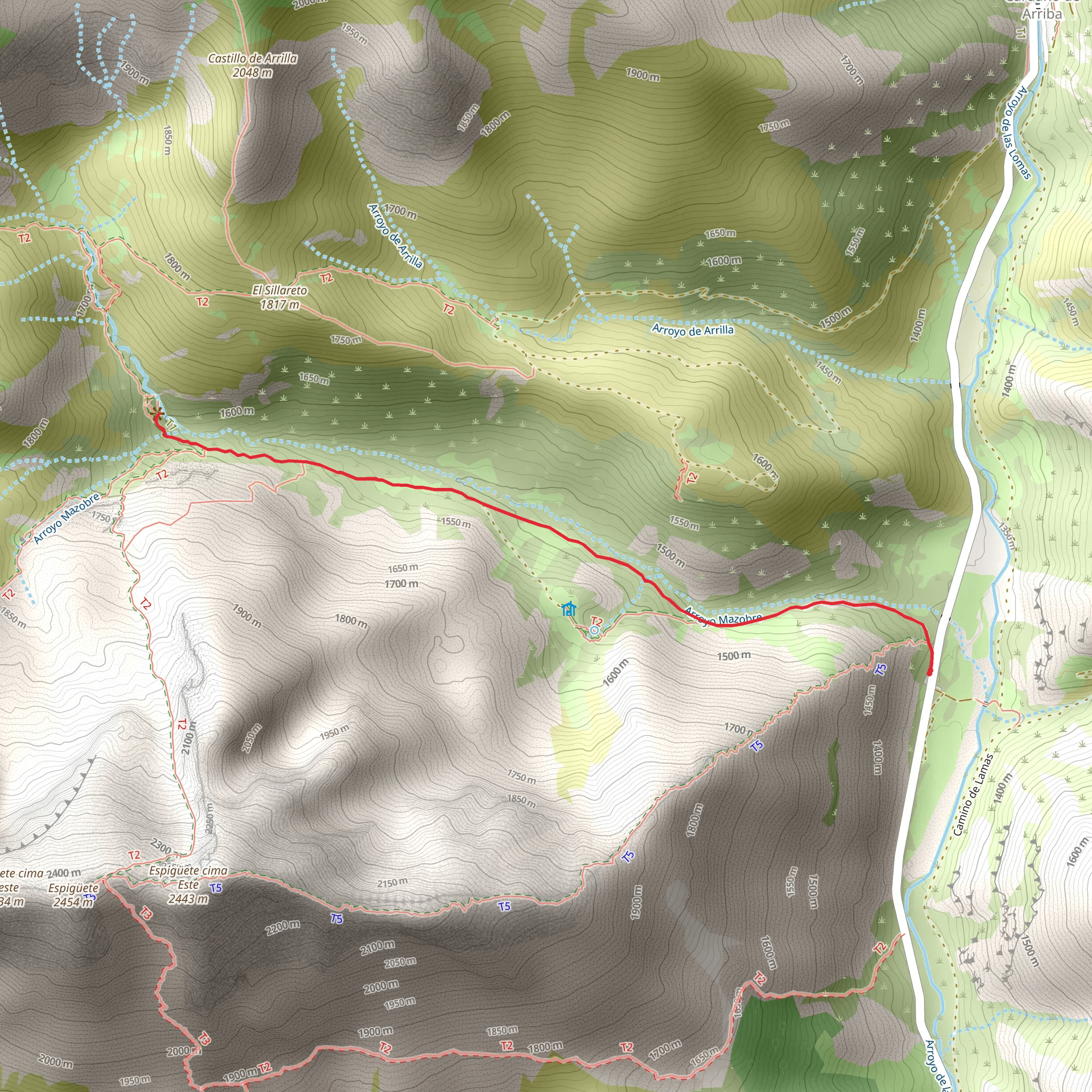 Path of the Mazobre Waterfall PR P 6 mobile static map
