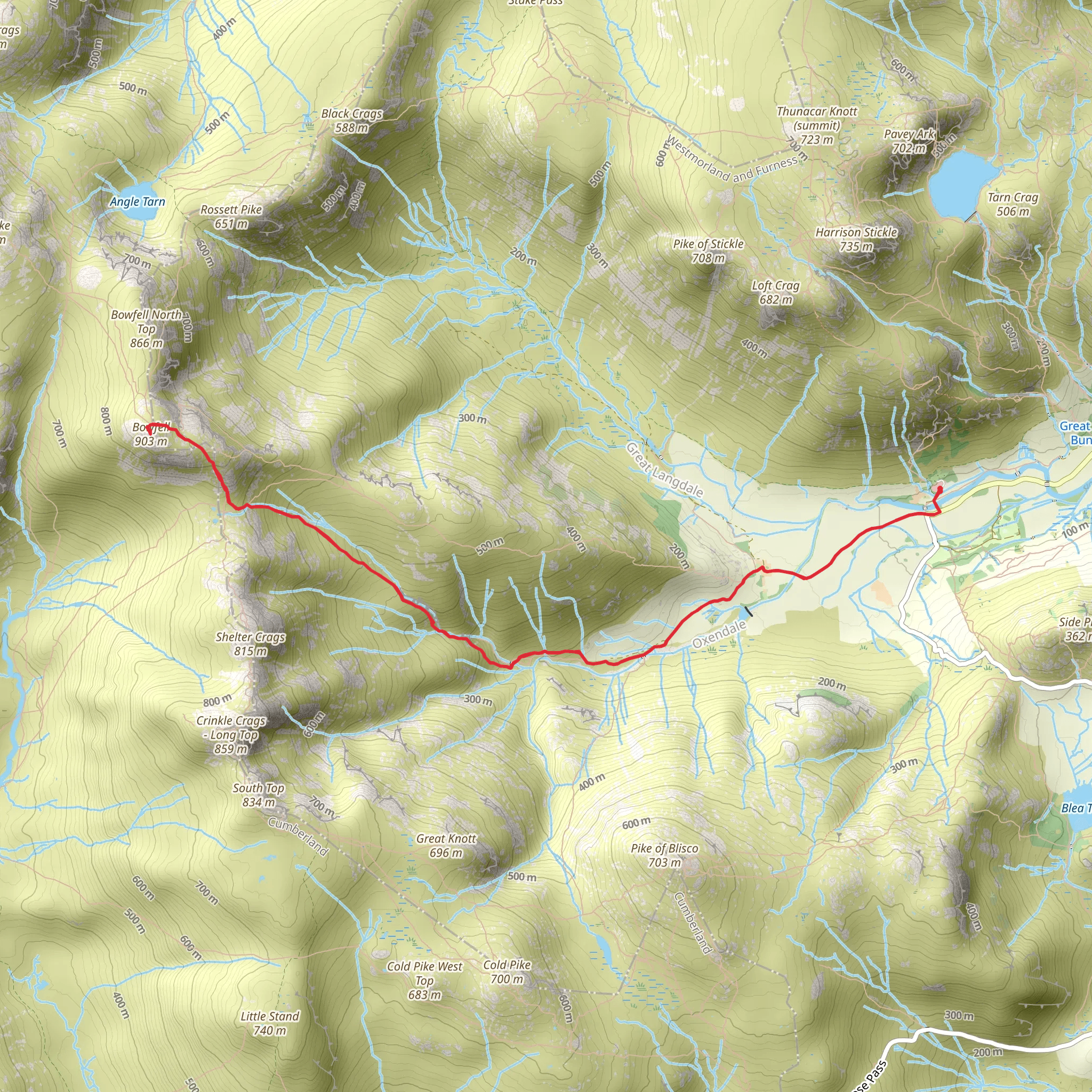 Bowfell mobile static map