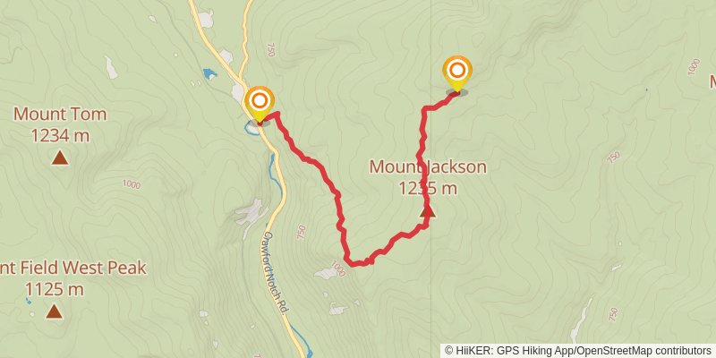 Appalachian Trail Section Hike - The Presidential Traverse stage 3 Map