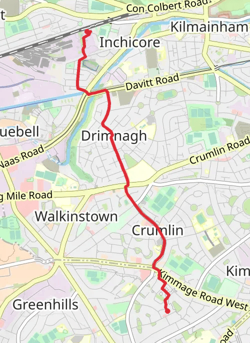 County Dublin Cycling mobile static map