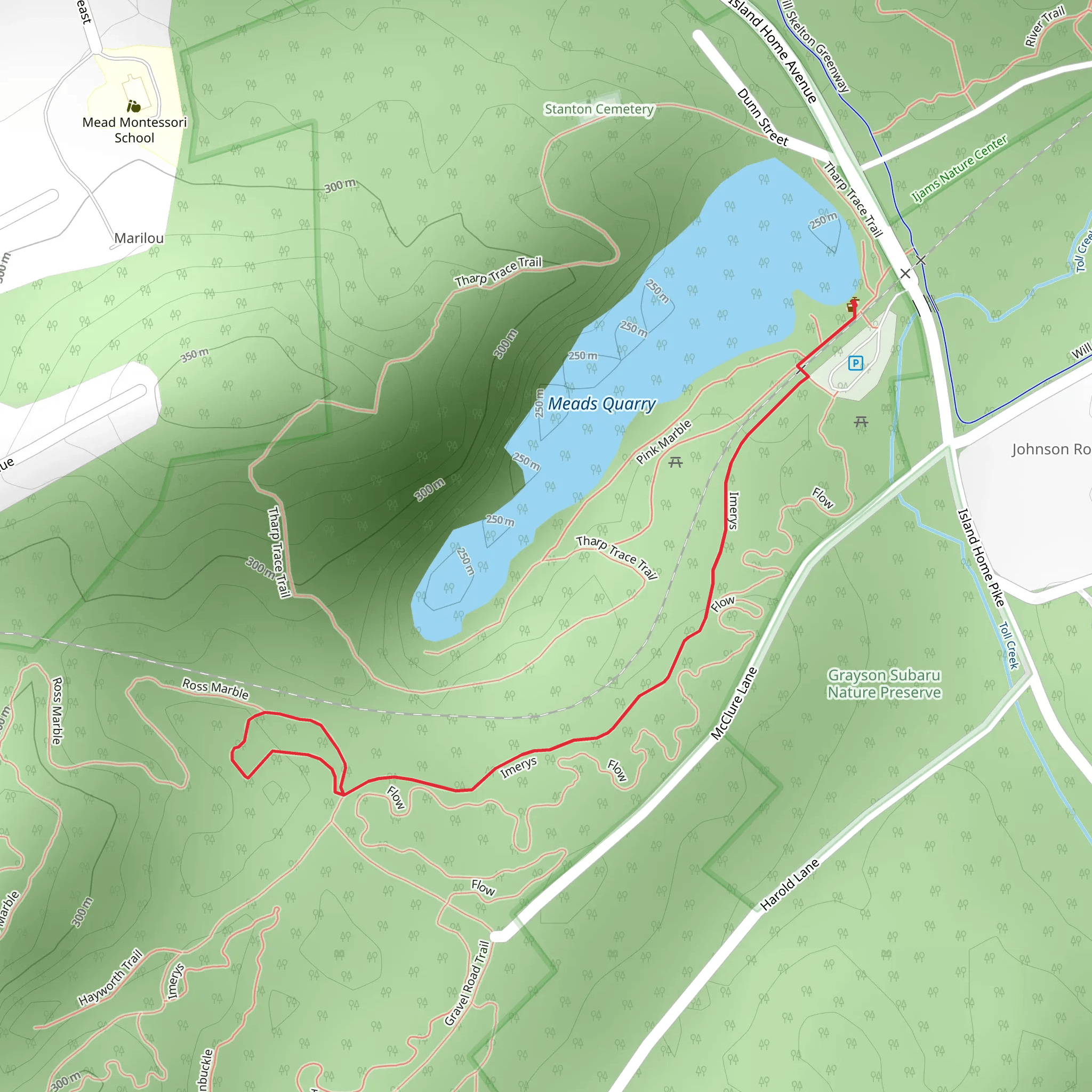 Rock Bridge Trail mobile static map