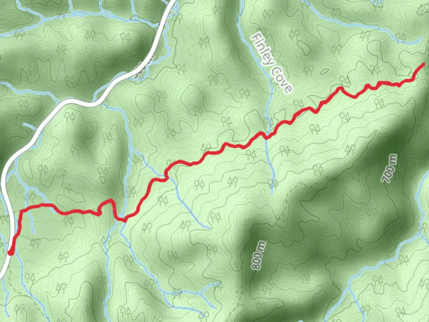 An image depicting the trail Finley Cane Trail and its surrounding area.
