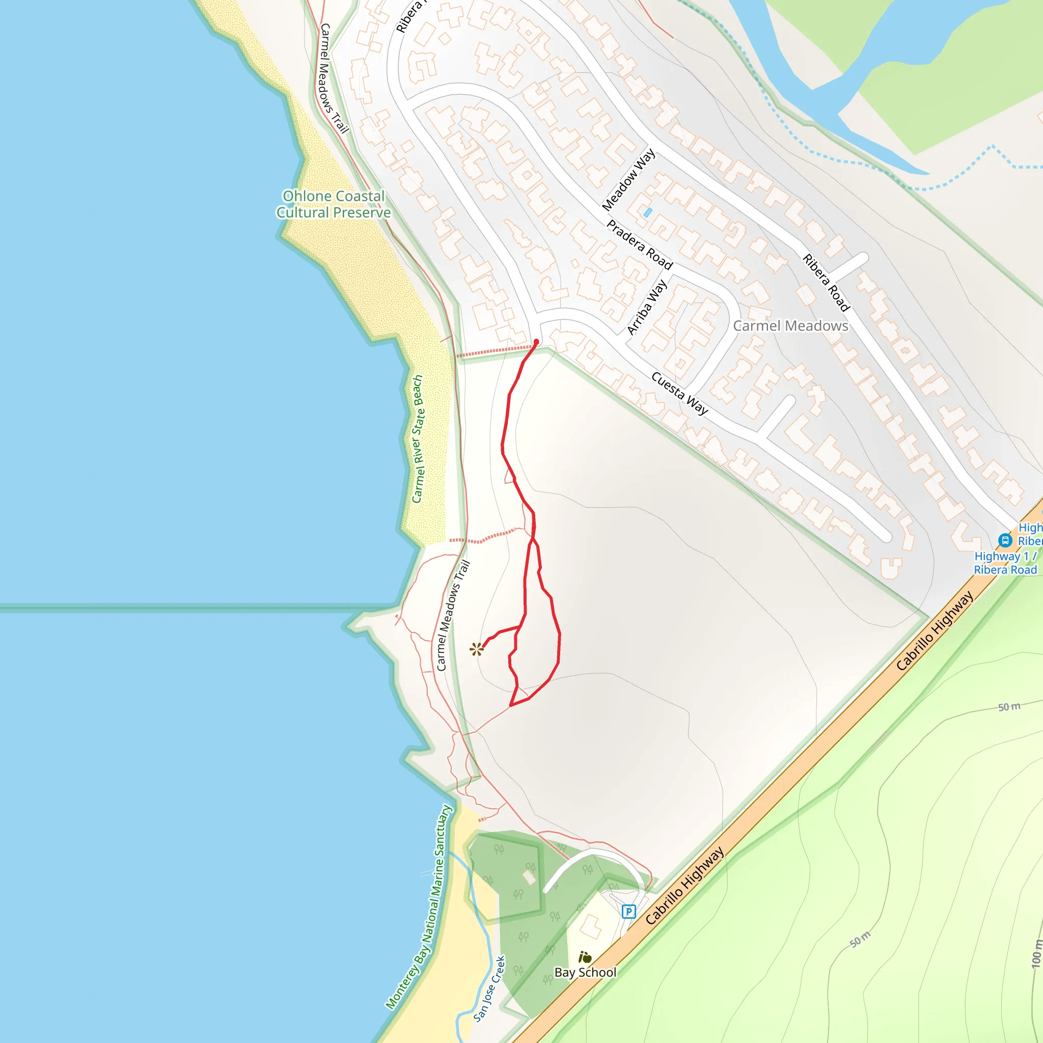 Wedding Rock Loop Trail mobile static map