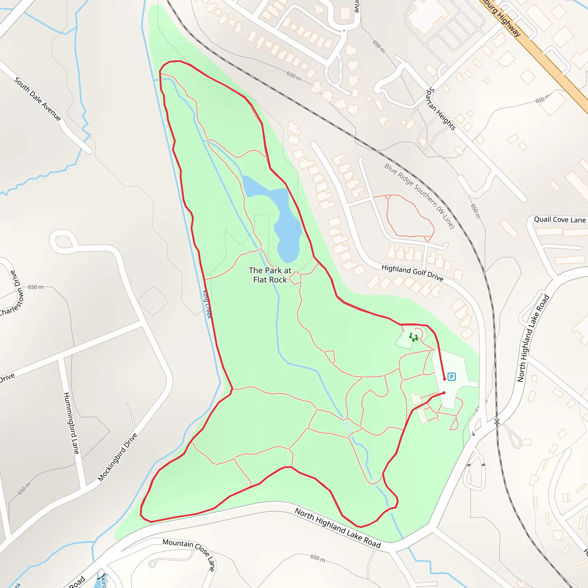 The Park at Flat Rock Loop mobile static map