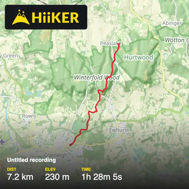 A map preview of the recording Untitled recording.