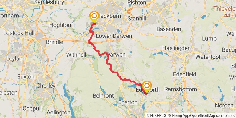 Witton Weavers Way stage 3 Map