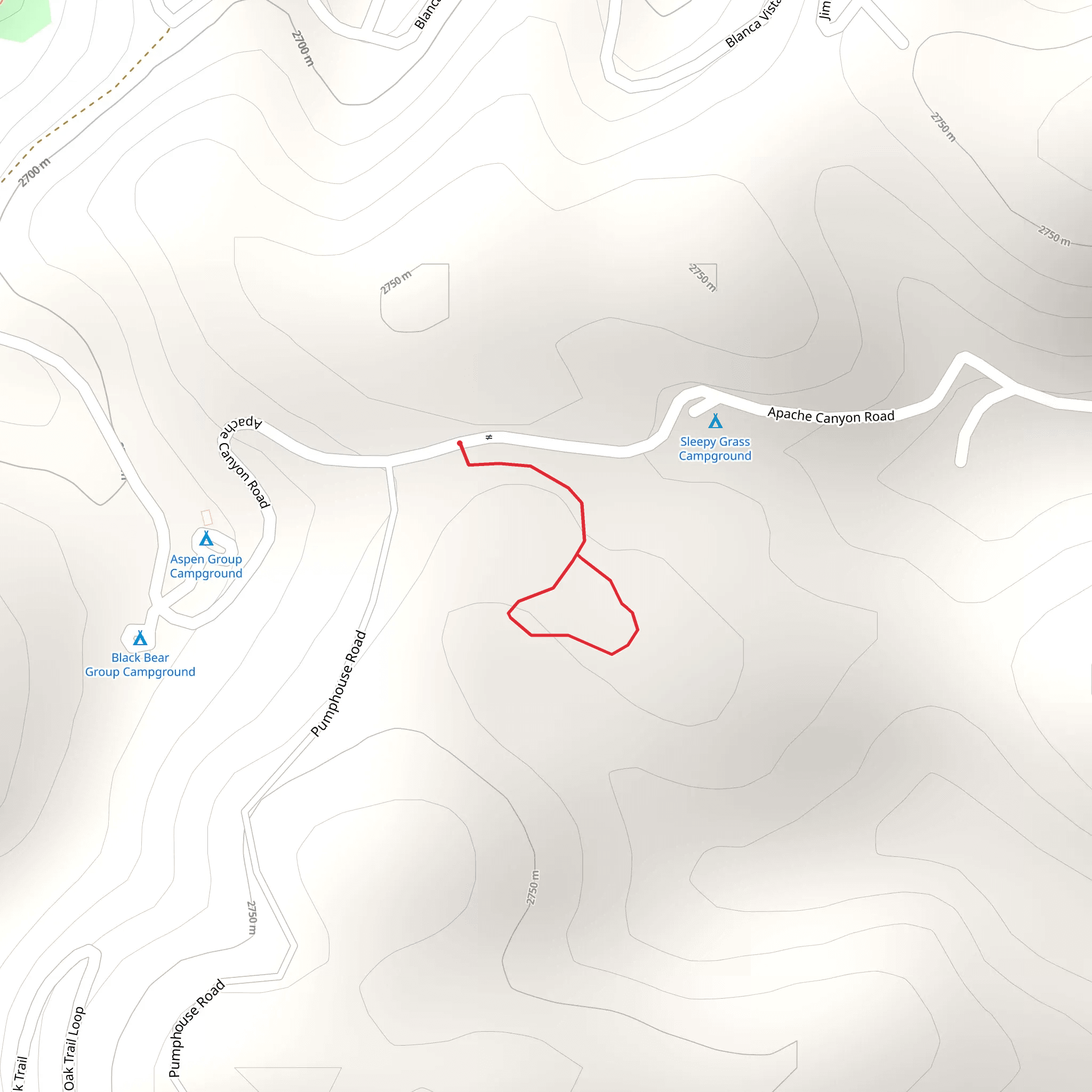La Pasada Encantada Loop Trail mobile static map