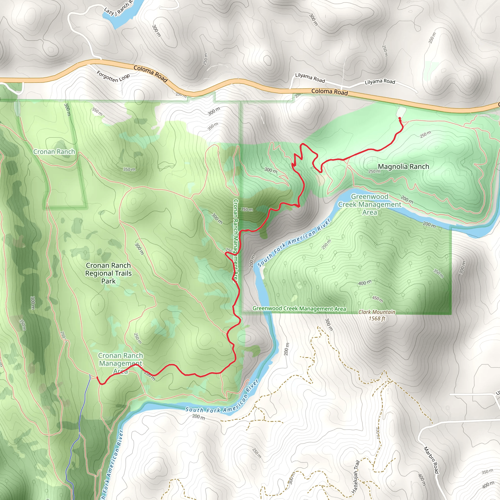 Gerle Loop Trail and Down and Up Trail mobile static map
