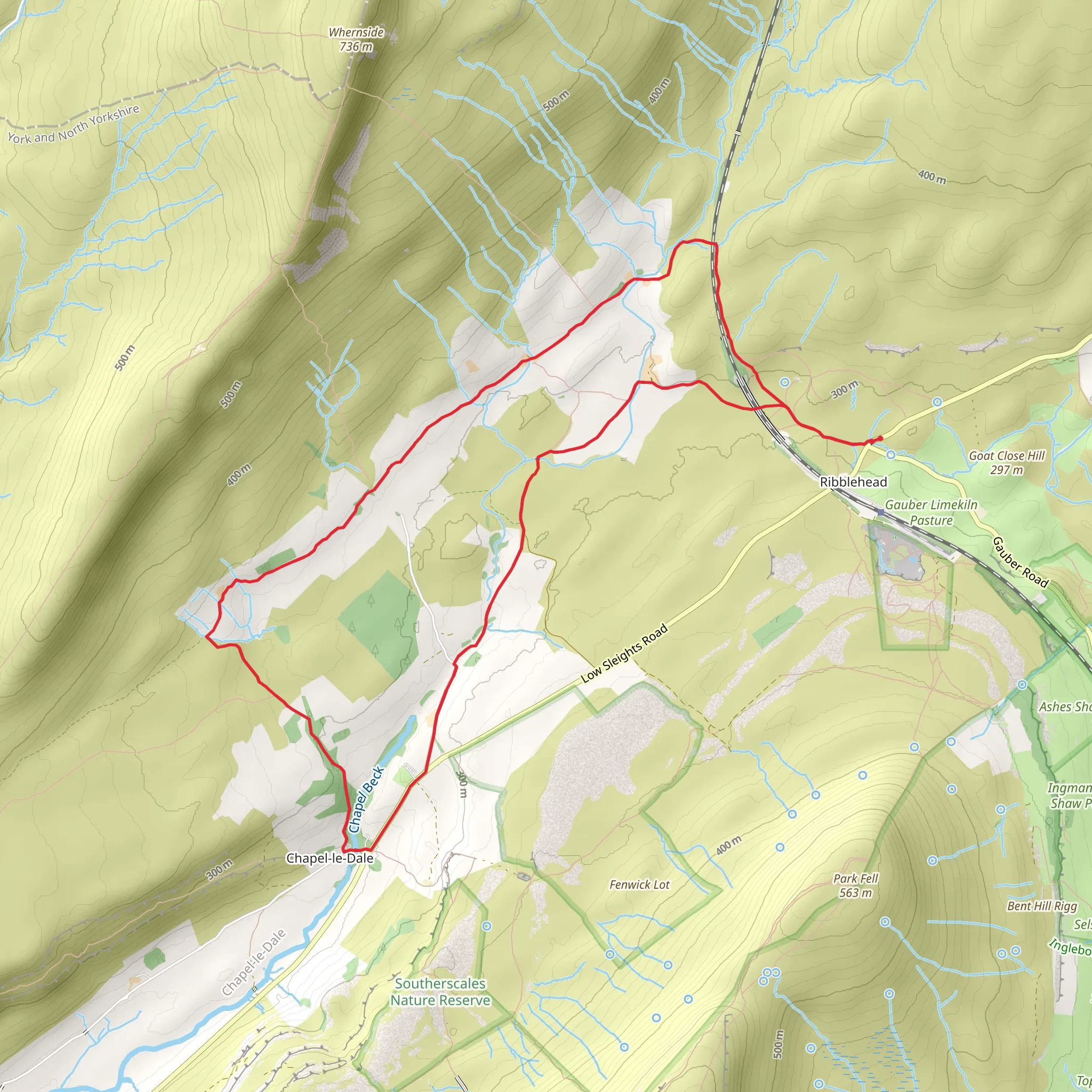 Dales High Way and Three Peaks Walk mobile static map