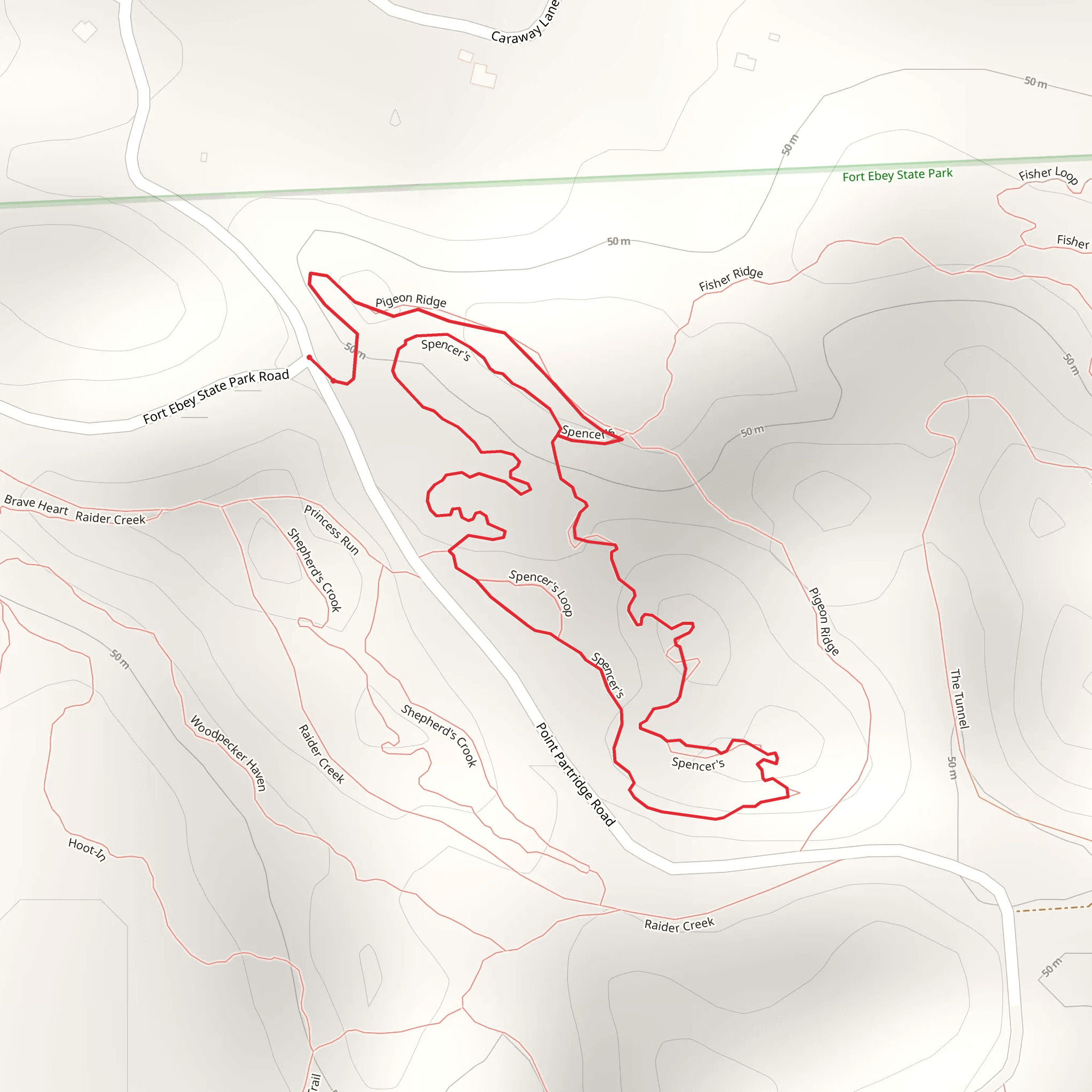 Spencer's Loop mobile static map