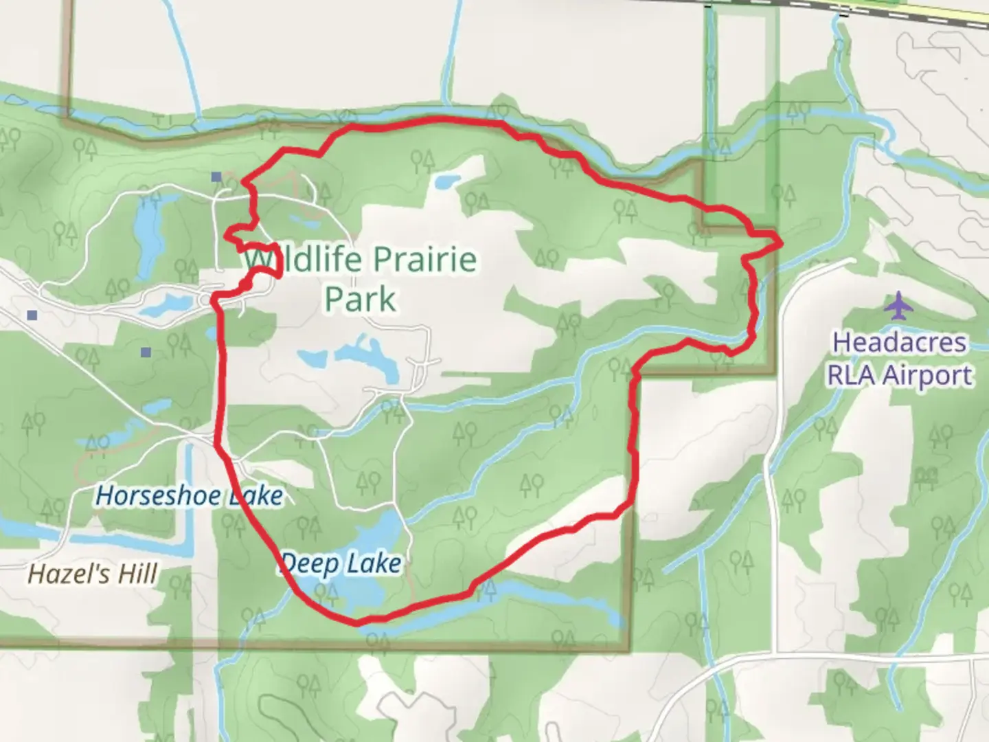 An image depicting the trail Floodplain Hiking and Deep Lake Loop Trail and its surrounding area.