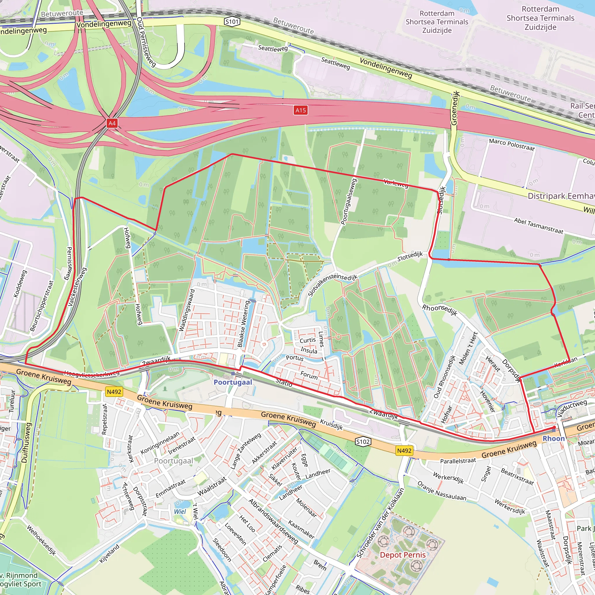 Bos Valckesteyn via Bospad and Zwaardijk mobile static map