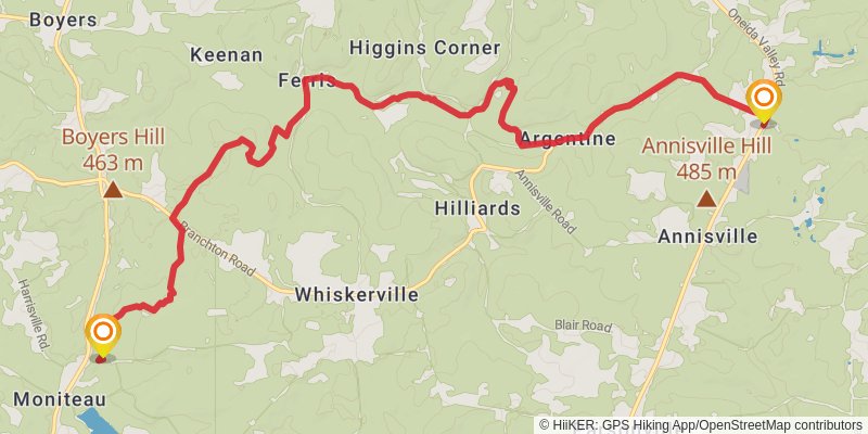 North Country Trail - Pennsylvania stage 7 Map