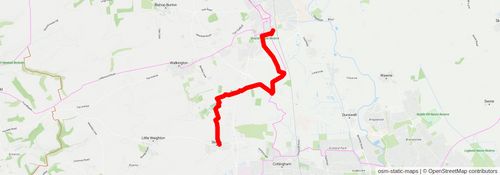 Hessle Cliff - River Humber - Welton - Skidby - Bentley and Beverley stage 2 Map