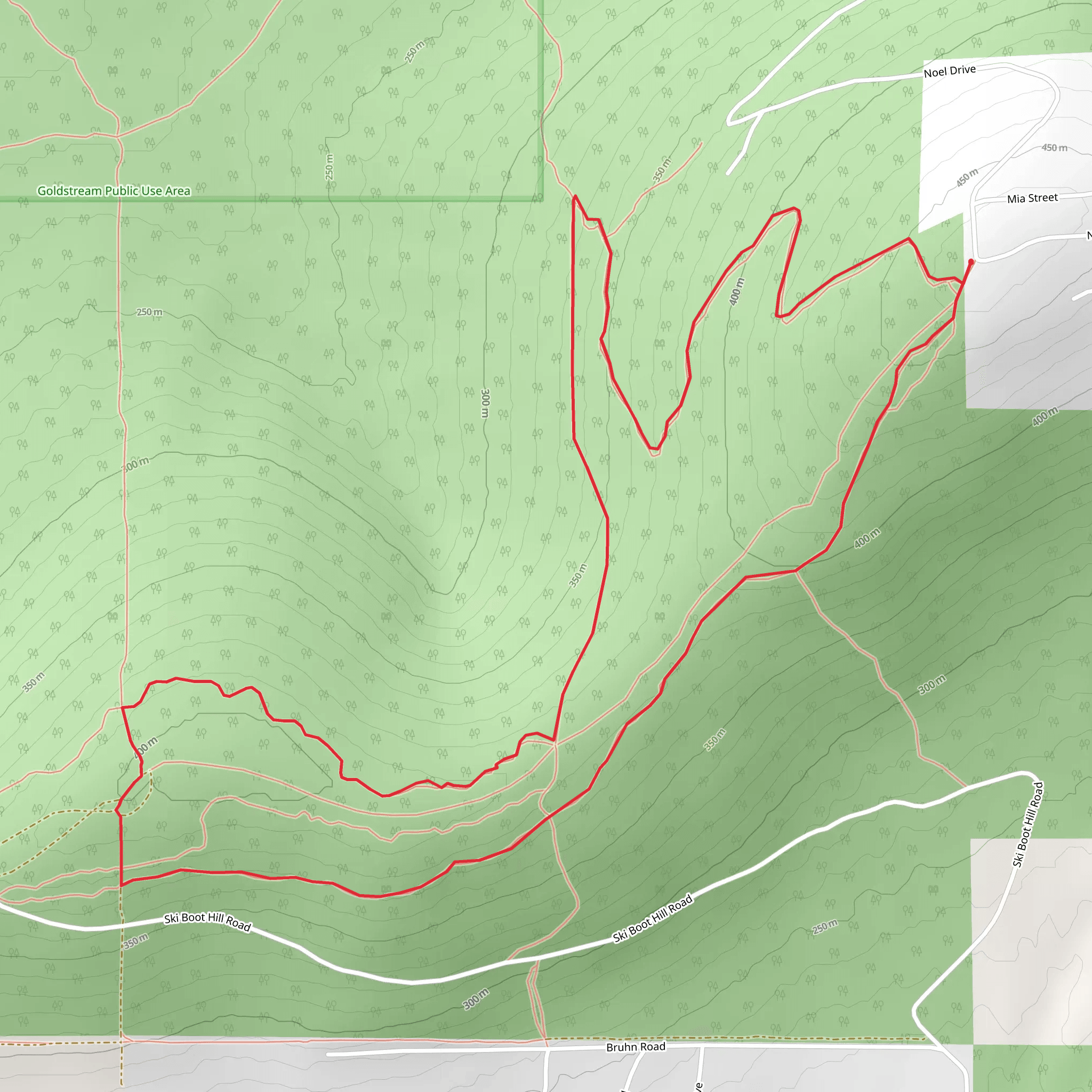 Skyline Ridge Park Loop mobile static map