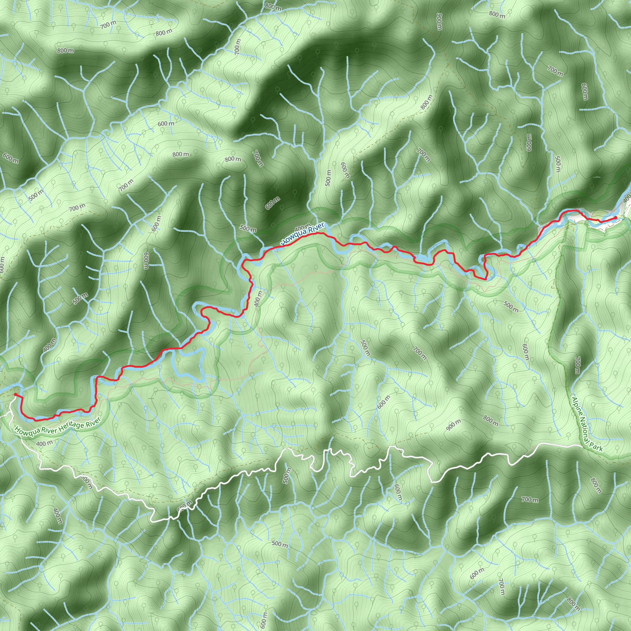 Howqua River Walk mobile static map