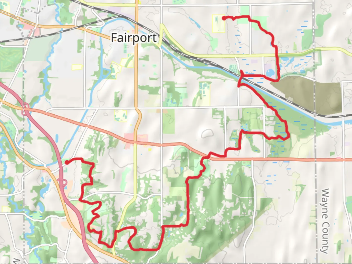 An image depicting the trail Crescent Trail and its surrounding area.