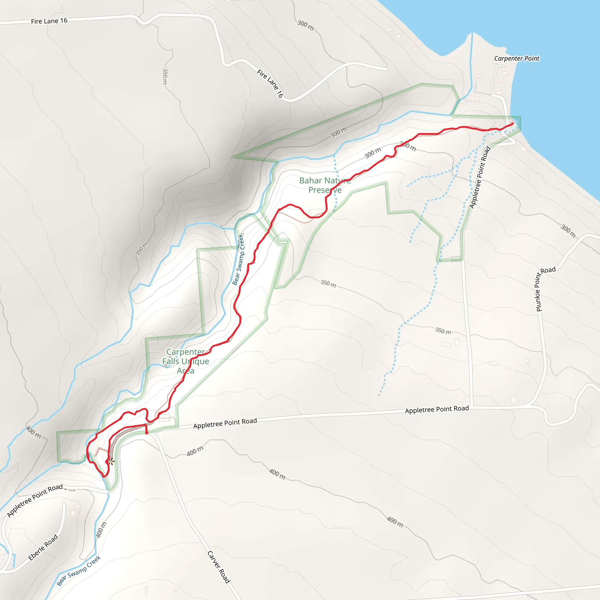 Bear Swamp Creek Trail - Skaneateles Lake mobile static map