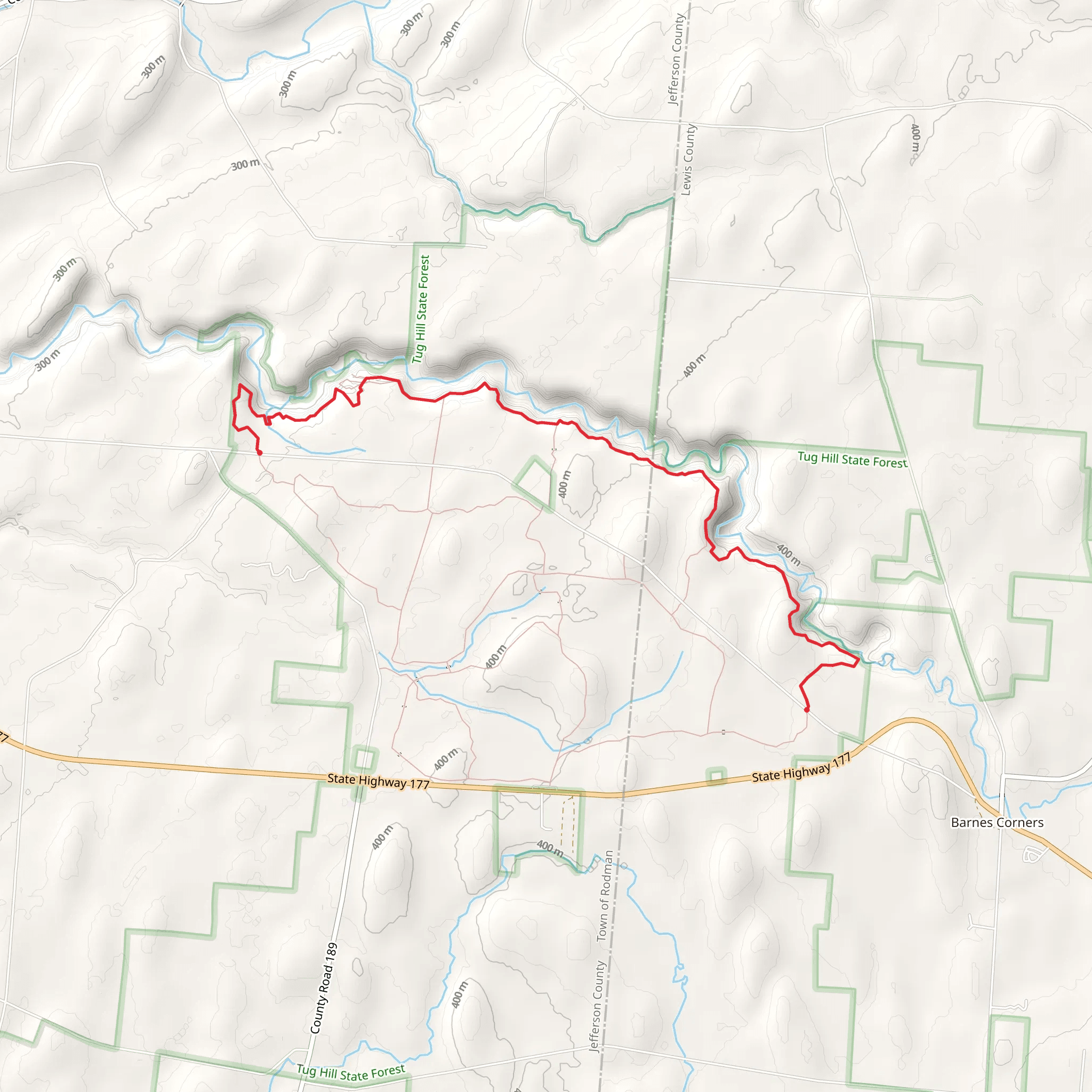 Oak Rim and John Young Walk mobile static map