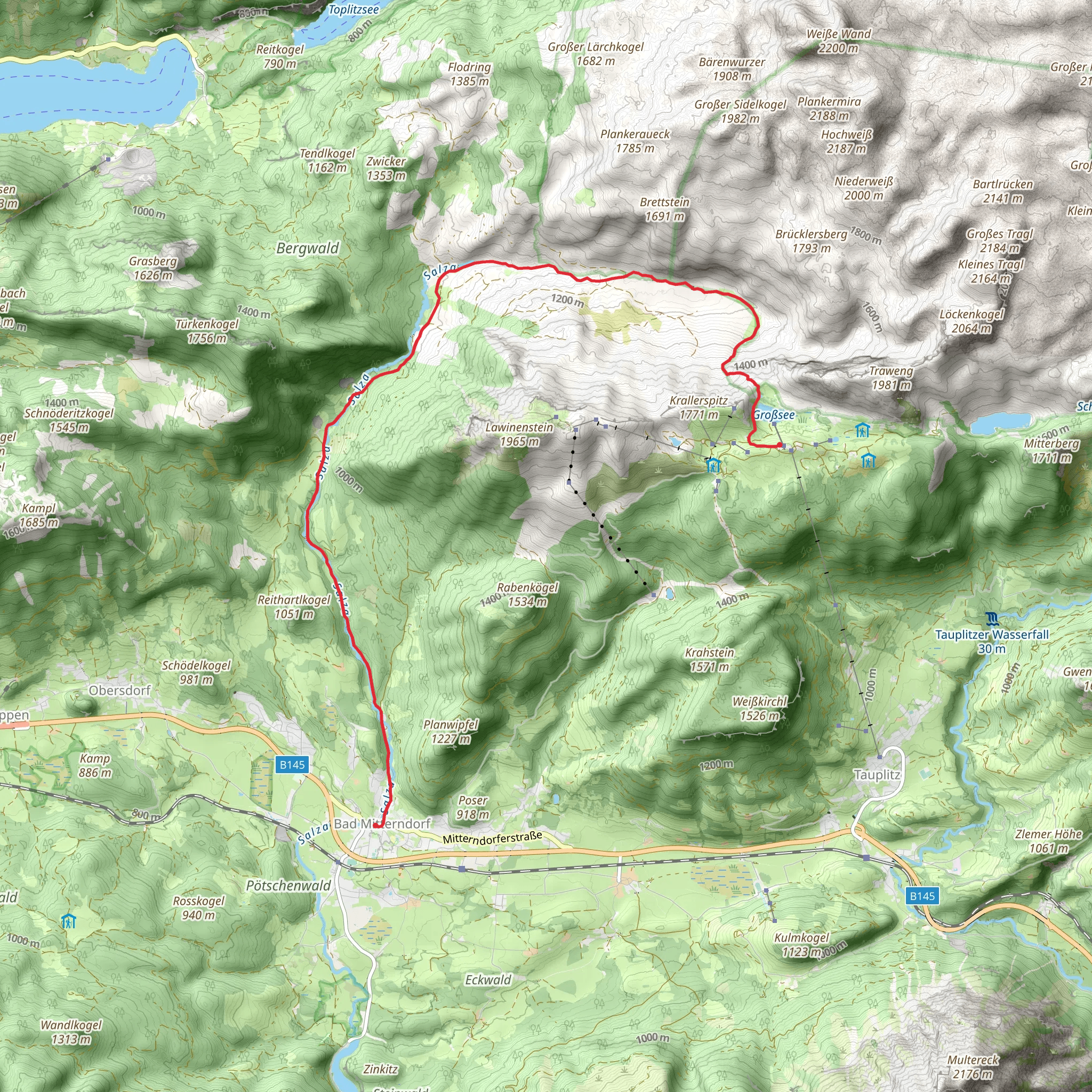 Bad Mitterndorf - Tauplitzalm mobile static map