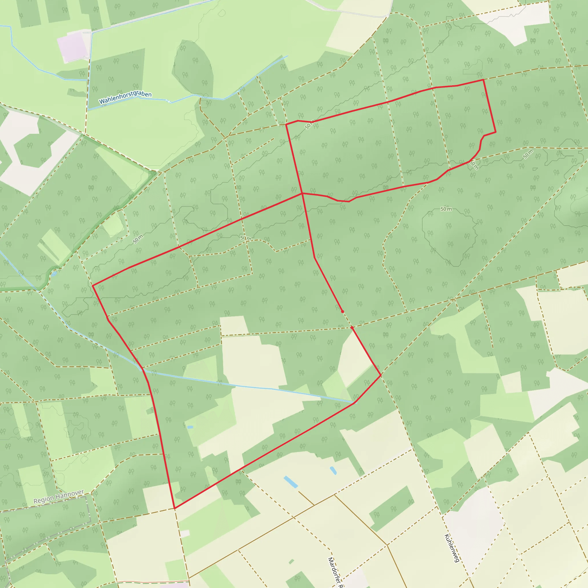 Mardorf Rundwanderweg and Roswitha Weg mobile static map